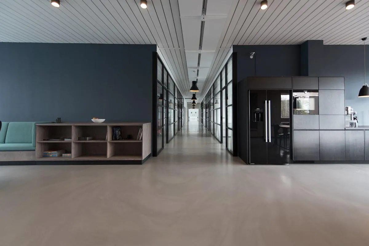 Modern corporate office lobby — GTS Charter corporate shuttle programs